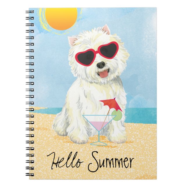 Caderno Espiral Summer Westie (Frente)