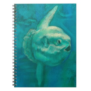 Caderno Espiral Sun Fish, Mola Mola Ocean Underwater