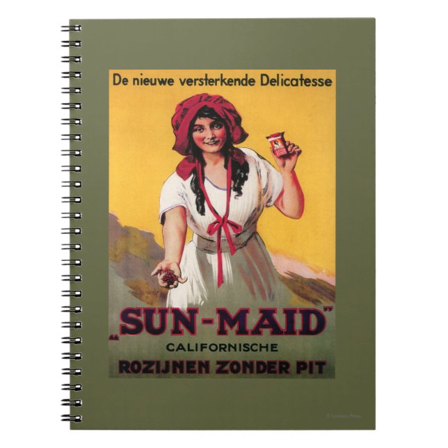 Caderno Espiral Sun-Maid California Raisin Poster (Frente)