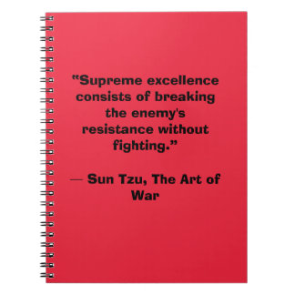 Caderno Espiral Sun Tzu Art, Vencedor do Bebê de Guerra
