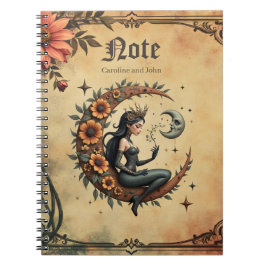 Caderno Espiral Sunflower Crescent Queen