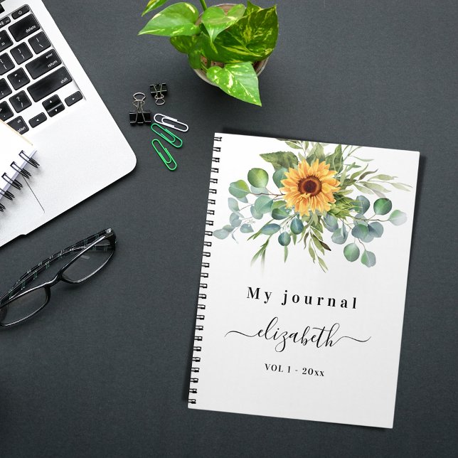 Caderno Espiral Sunflower eucalyptus greenrey - nome do script not (Criador carregado)