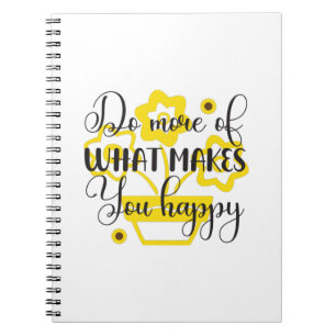 Caderno Espiral Sunflower Lover   Faça Mais O Que Te Faz Feliz