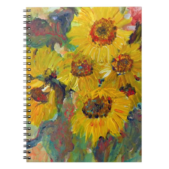 Caderno Espiral sunflower writing pad (Frente)