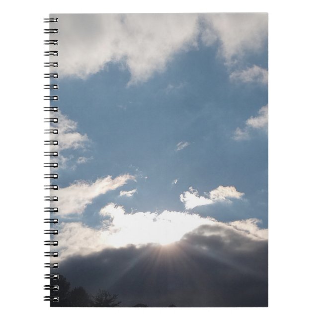 Caderno Espiral Sunlight Through Dark Clouds Spiral Photo Notebook (Frente)