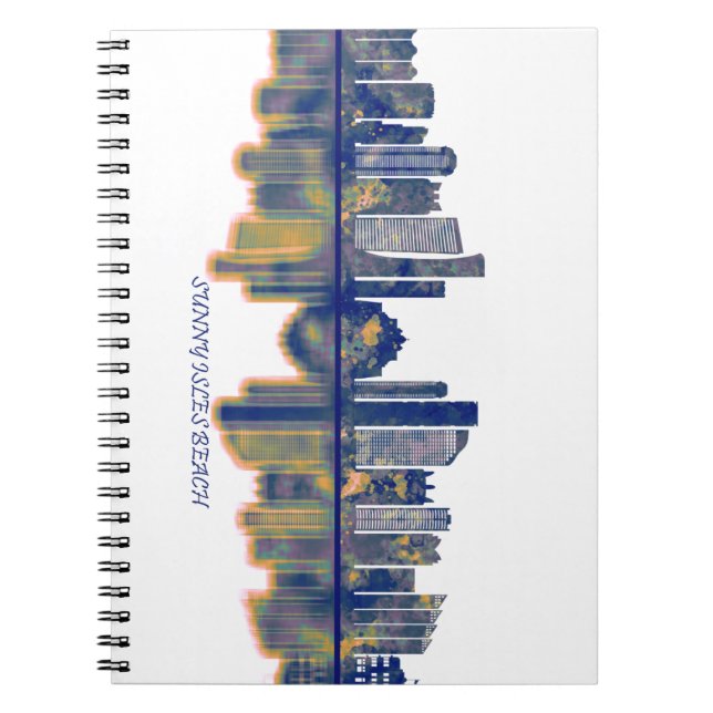 Caderno Espiral Sunny Isles Beach Skyline (Frente)