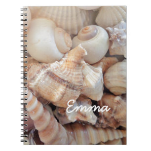 Caderno Espiral Sunny Summer Seasheles, Sea Shells Beach Love