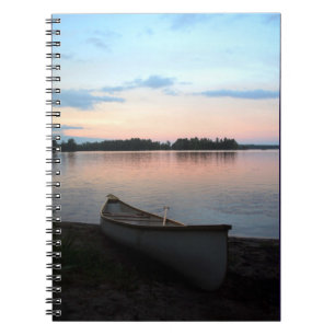 Caderno Espiral Sunrise canadense, canoa, notebook para cabine