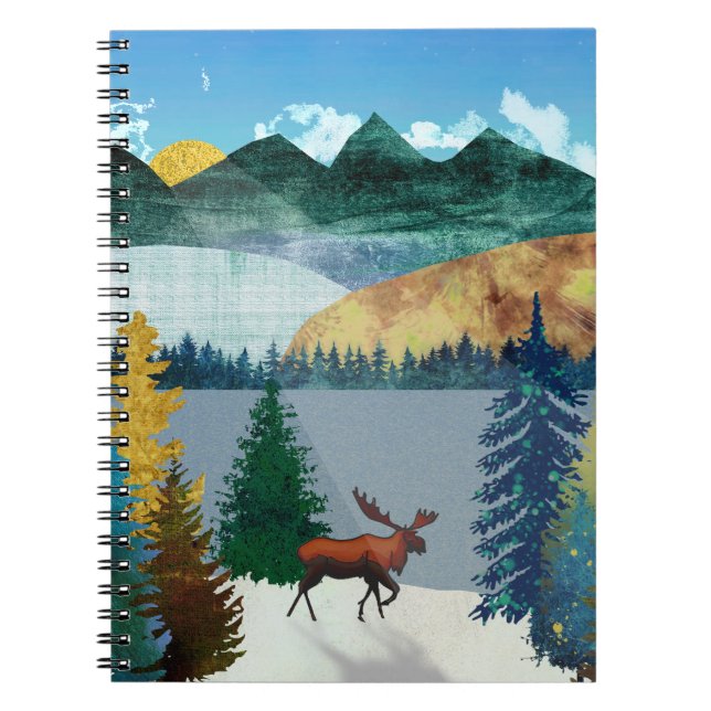 Caderno Espiral Sunrise Moose (Frente)