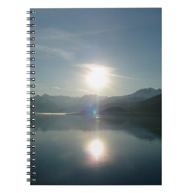 Caderno Espiral Sunrise sobre Fjord Alaska Fotografia do College (Frente)