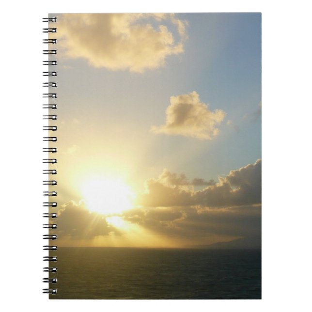 Caderno Espiral Sunrise sobre San Juan II Porto Rico (Frente)