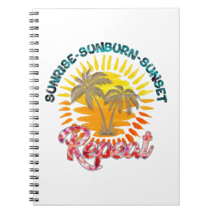Caderno Espiral Sunrise-Sunset-Repetir Palmeiras ouros