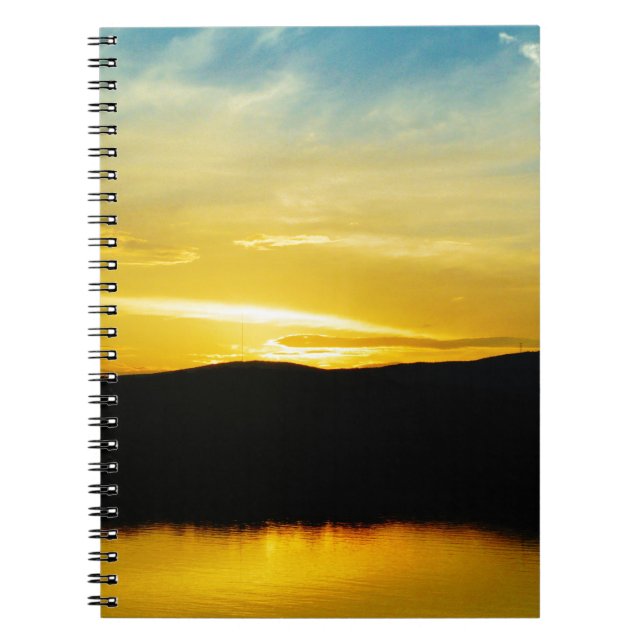 Caderno Espiral Sunset Amarelo do Lago Mt (Frente)