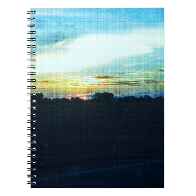 Caderno Espiral Sunset Azul (Frente)
