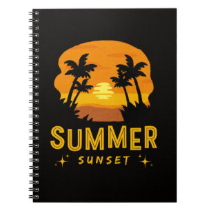 Caderno Espiral Sunset de Verão Negrito  