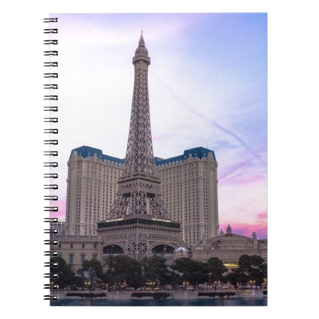 Caderno Espiral Sunset Paris Las Vegas Tour Eiffel Fake (Frente)