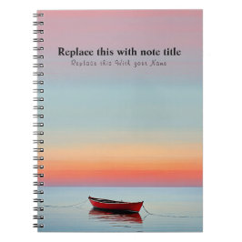 Caderno Espiral Sunset Personalizado Do Oceano