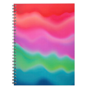 Caderno Espiral "Sunset Sorbet" Arte Abstrato Colorida