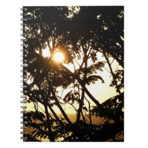 Caderno Espiral Sunset Through Tres I Fotografia Tropical