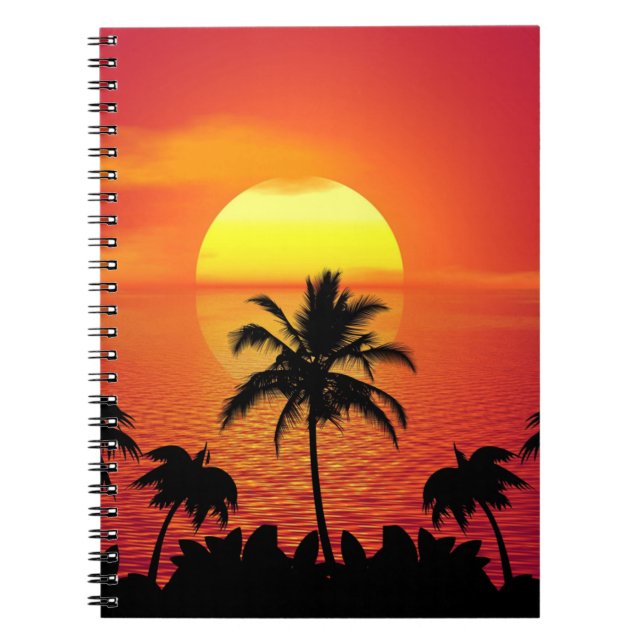 Caderno Espiral Sunset tropical (Frente)