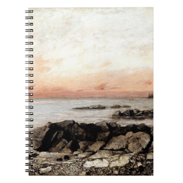 Caderno Espiral Sunset, Vevey, Suiça - Gustave Courbet (Frente)