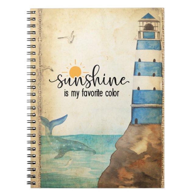 Caderno Espiral Sunshine é minha cor favorita (Frente)
