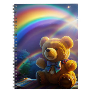 Caderno Espiral Sunshine Rainbow Teddy Bear Wonderland