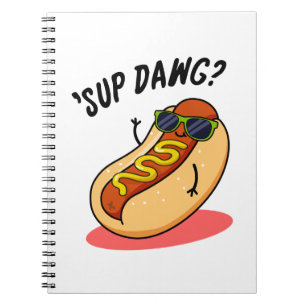Caderno Espiral Sup Dawg Cachorro-Quente Divertido Trocadilho