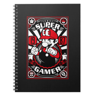 Caderno Espiral Super Gamer Retro Gaming