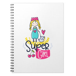 Caderno Espiral Super Garota