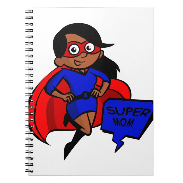 Caderno Espiral super-mãe negra (Frente)