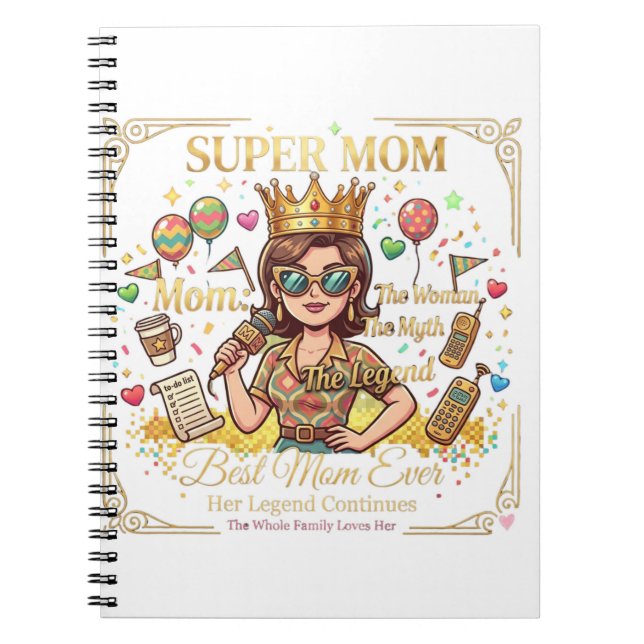Caderno Espiral Super mom carnet (Frente)