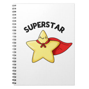 Caderno Espiral Super Star Funny Astronomy Pun