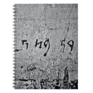 Caderno Espiral Superfície de betão negro e cinza