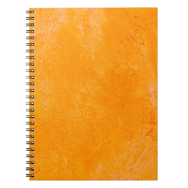 Caderno Espiral Superfície de cimento laranja, fundo de padrão abs (Frente)