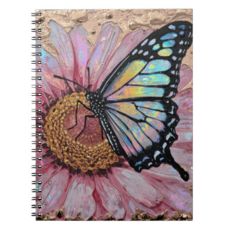 Caderno Espiral Superfície Floral Elegante – Beleza de Flor Textur