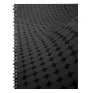 Caderno Espiral Superfície pontilhada em preto e cinza