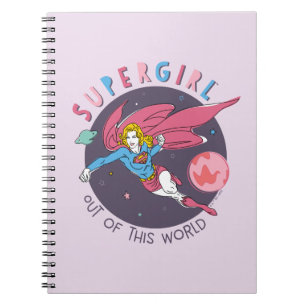 Caderno Espiral Supergirl Out Of This World Retro Graphic