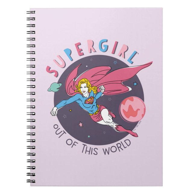 Caderno Espiral Supergirl Out Of This World Retro Graphic (Frente)