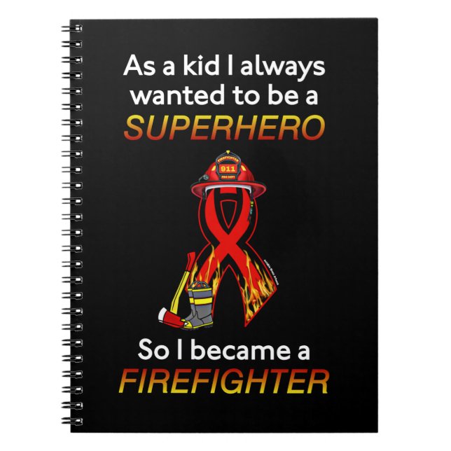 Caderno Espiral SUPERHERO...Firefighter (Frente)