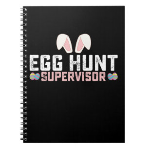 Caderno Espiral Supervisor de Caça aos Ovos Coelho da Páscoa Diver