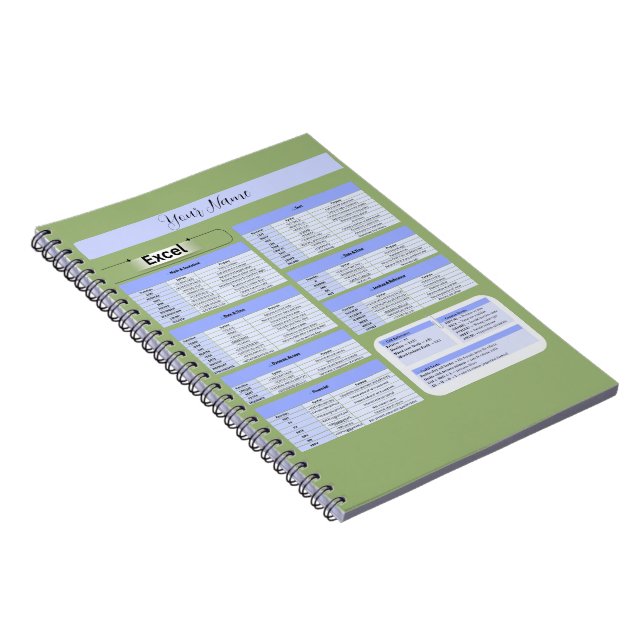 Caderno Espiral Suporte de Mouse de Produtividade - Atalhos do Exc (Lado Direito)
