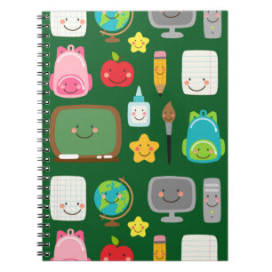 Caderno Espiral Suprimentos de sala de aula Kawaii de volta às aul