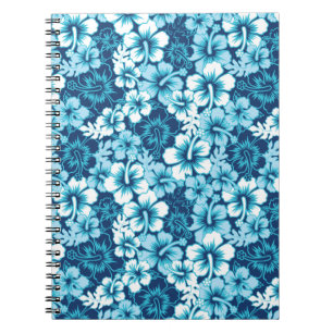 Caderno Espiral Surf Padrão de Hibiscus Floral
