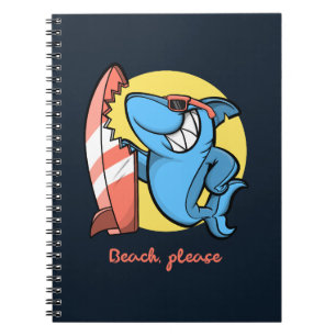 Caderno Espiral Surf Shark Beach, por favor
