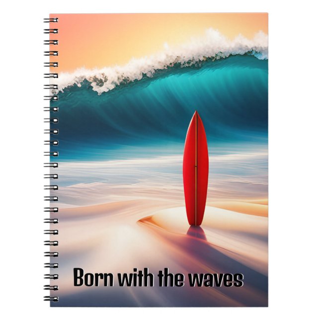 Caderno Espiral Surfboard Direita Com Cotação De Sobrescagem (Frente)