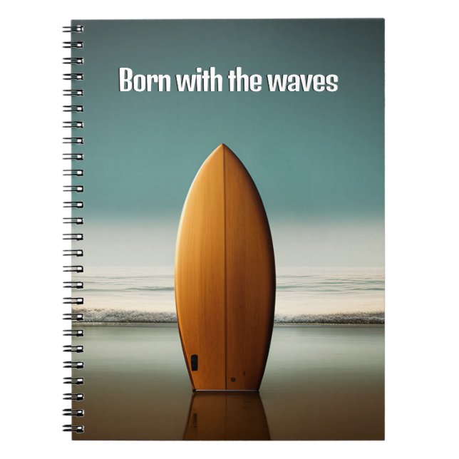 Caderno Espiral Surfboard Direita Com Cotação De Sobrescagem (Frente)