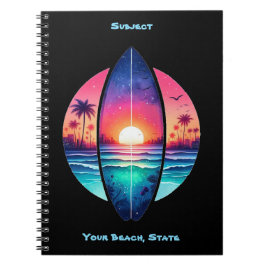 Caderno Espiral Surfboard no Sunset