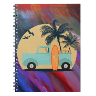 Caderno Espiral Surfing Retro