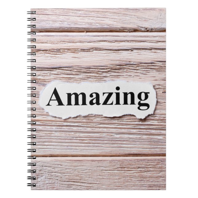 Caderno Espiral SURPREENDENTE da palavra no papel. Palavras de AM (Frente)